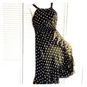 Catio summer dress S. Black and white polkadots